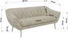 Sofa, Wohnzimmersofa PIRS 3, Skandinavisches Sofa 3-Sitzer, Sofa mit Wellenfederung, weiße Füße, Breite 180 cm Hoher Sitzkomfort - Beige Velvet Bild 5