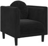 vidaXL Sessel mit Kissen Schwarz Samt 372627 Bild 2