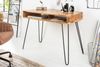 Industrie-Look Schreibtisch ALIA 100cm grau Mangoholz Metallbeine Bild 4