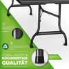 tillvex Gartentisch klappbar Rattan Optik 180x75cm | Buffettisch mit Tragegriff | Klapptisch für Garten Terrasse und Balkon | Campingtisch 6 Personen Bild 3