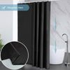 Duschvorhang 180x200 Stoff Schwarz Anti-schimmel Waschbar Textil Badezimmer Bild 5