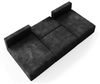 Wohnlandschaft Sofa mit Schlaffunktion NATALIA in Stoff Tilia Schwarz Bild 5