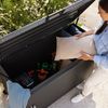 Mirador Auflagenbox Gartenbox Aluminium Anthrazit Kissenbox fur Garten Balkon (Komplett-Set, 1-tlg), Rollbar, Haltegriffe, Gasdruckfedern Bild 3