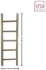UNUS HOME Regalleiter Deko-Holzleiter (120cm, grau), Dekoleiter, Gartendeko, Pflanzenhalter, Handtuchleiter, Holzleiter Bild 3