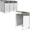 Mülltonnenverkleidung Grau/Weiß Anbaubox 2x 120L oder 240L Gartenbox Zinkdach Bild 2