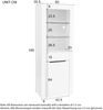 Vitrine Weiß Hochglanz mit LED & Schublade – B 60 x T 35,5 x H 165 cm, Spanplatte Bild 4
