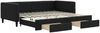 vidaXL Tagesbett Ausziehbar mit Schubladen Schwarz 100x200 cm Stoff 3196621 Bild 2