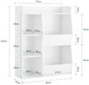 SoBuy KMB55-K-W Kinderregal, Spanplatte, Papierfurnier, Weiß, 80 x 104 x 34 cm Bild 3