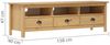 vidaXL TV-Schrank Hill Honigbraun 158x40x47 cm Massivholz Kiefer 288927 Bild 3