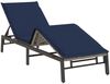 vidaXL Sonnenliege mit Auflage Grau Poly Rattan 4104086 Bild 5