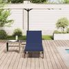 vidaXL Sonnenliege mit Auflage Grau Poly Rattan 4104086 Bild 3