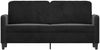 vidaXL 2-Sitzer-Sofa Schwarz 140 cm Samt Bild 3