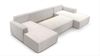 AX LIVING Ecksofa Weiß mit Schlaffunktion – Catea U Cord Wohnlandschaft 364 cm Bild 3