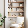 vidaXL Wandregal 100x20x4 cm Massivholz Eiche Unbehandelt 363558 Bild 3