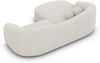 Ecksofa Murcia L Form aus Samtstoff - Boucléstoff - pearl - Links Bild 4