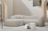 Ecksofa Murcia L Form aus Samtstoff - Boucléstoff - pearl - Links Bild 2