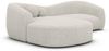 Ecksofa Murcia L Form aus Samtstoff - Boucléstoff - pearl - Links Bild 3