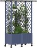 vidaXL Hochbeet mit Rankgitter und Dach Grau 124 x 40 x 142 cm PP 3423039 Bild 3