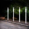7er Set LED Solar Steckleuchte, Edelstahl, Erdspieß, H 70 cm Bild 5