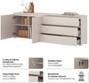 OTTO home Sideboard Modo, Breite 200 cm, moderne grifflose Kommode 2Türen/3 SK, Schubladenkommode mit viel Stauraum, Einlegeböden verstellbar Bild 3