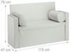 Relaxdays Sitzbank Lehne mit Kissen Bild 5