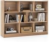 Bücherregal mit 8 Fächern Standregal mit 3 Ebenen Würfelregal 122 x 32 x 93 cm Natur Bild 2
