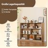 Bücherregal mit 8 Fächern Standregal mit 3 Ebenen Würfelregal 122 x 32 x 93 cm Natur Bild 4