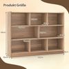Bücherregal mit 8 Fächern Standregal mit 3 Ebenen Würfelregal 122 x 32 x 93 cm Natur Bild 3