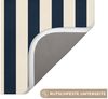 OnlyWow Badematte Vertikale Streifen - Blau - Creme, Höhe 10 mm, Polyester, Rechteckig, Badezimmerteppich, Badteppich, Rutschfest, Badvorleger, Waschbar Bild 3