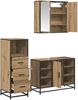 vidaXL Badezimmermöbel-Set mit Regal 3 pcs Artisan-Eiche Holzwerkstoff 3402525 Bild 5