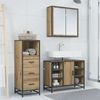 vidaXL Badezimmermöbel-Set mit Regal 3 pcs Artisan-Eiche Holzwerkstoff 3402525 Bild 4