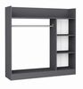 VCM Kleiderregal Palosa 922161 Anthrazit H. 115 x B. 118 x T. 35 cm Bild 2