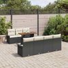 vidaXL Garten-Sofa-Set mit Kissen 8 pcs Schwarz und Creme 3349291 Bild 3