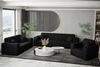 Sofaset Designersofa NANCY 3-2-1 in Stoff Neve Schwarz Bild 5