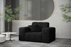 Sofaset Designersofa NANCY 3-2-1 in Stoff Neve Schwarz Bild 2