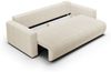 Sofa 3-Sitzer mit Schlaffunktion CHAIRA Stoff Curio Hellbeige Bild 3