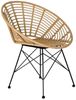DKD Home Decor Gartenstuhl der Marke, weiß und braun, aus Metall und Polyrattan (72 x 64 x 78 cm) Bild 1