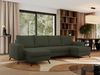 U-förmige Ecksofa, XXL Universalecke mit losen Kissen zum Wohnzimmer, Bettkästen und Schlaffunktion, schwarze Metallbeine - AXEL U - Grün Boucle Bild 3