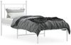 vidaXL Bettgestell mit Kopfteil Metall Weiß 80x200 cm 374379 Bild 3