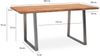Esszimmertisch 200x100x76 cm Akazie Massivholz / Metall Esstisch Baumkante, K... Bild 3