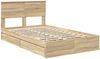 vidaXL Aufbewahrungsbett Sonoma-Eiche 120 x 200 cm Holzwerkstoff 3408482 Bild 4