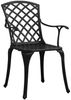 vidaXL 3-tlg. Bistro-Set Aluminiumguss Schwarz 3070584 Bild 4