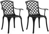 vidaXL 3-tlg. Bistro-Set Aluminiumguss Schwarz 3070584 Bild 3