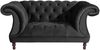 Chesterfield Sessel Kaylin Samtvelours schwarz Bild 2
