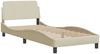 vidaXL Bett mit Matratze "Dover" Creme 80x200 cm Stoff 3208289 Bild 4