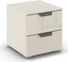 rauch Aditio Box, Nachttisch, 2 Schubladen, mit Glasfront, mit Softclose-Funktion, Farbe Beige, BxHxT 40x42x42cm Bild 3