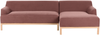 beliani 'SOSJO' Ecksofa, Stoff burgunderrot, Rechtsseitig, 251 x 132 x 74 cm Bild 2