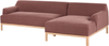 beliani 'SOSJO' Ecksofa, Stoff burgunderrot, Rechtsseitig, 251 x 132 x 74 cm Bild 4
