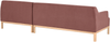 beliani 'SOSJO' Ecksofa, Stoff burgunderrot, Rechtsseitig, 251 x 132 x 74 cm Bild 5