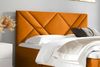 99rooms Umbro Boxspringbett 120x200 cm Velours MONOLITH Gelb Bild 3